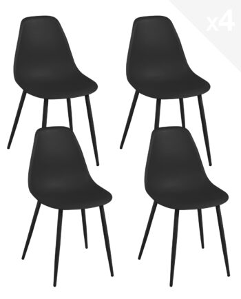 lot-4-chaises-cuisine-pas-cher-noir-plastique-metal-NOVA