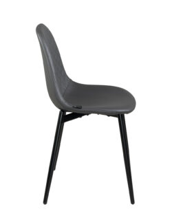 lot-4-chaises-salle-manger-sejour-simili-anthracite-piqure-losange-pieds-métal-noir lot-4-chaises-salle-manger-sejour-simili-anthracite-piqure-losange-pieds-métal-noir