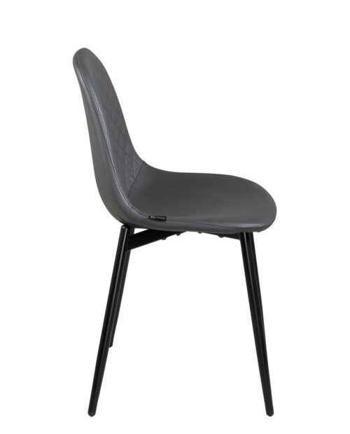 lot-4-chaises-salle-manger-sejour-simili-anthracite-piqure-losange-pieds-métal-noir lot-4-chaises-salle-manger-sejour-simili-anthracite-piqure-losange-pieds-métal-noir