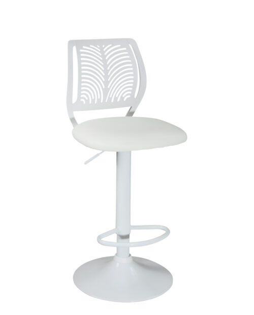 chaises-bar-haut-dossier-reglable-design-sawa-blanc-integral chaises-bar-haut-dossier-reglable-design-sawa-blanc-integral
