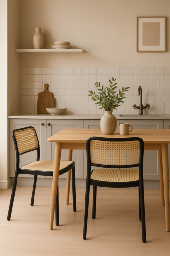 Chaise de cuisine empilables façon Rotin