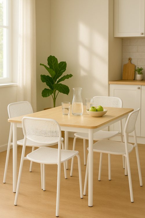 Lot-de-4-chaises-cuisine-empilables-AZA-blanc Lot-de-4-chaises-cuisine-empilables-AZA-blanc