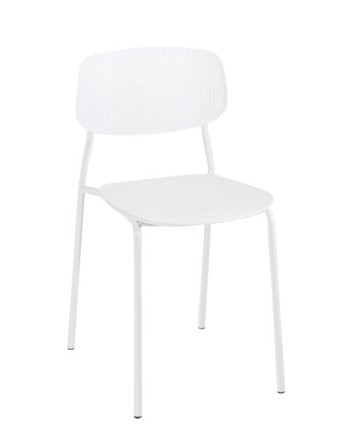 chaise-cuisine-plastique-metal-blanc-moderne-simple-empilable-kayelles chaise-cuisine-plastique-metal-blanc-moderne-simple-empilable-kayelles