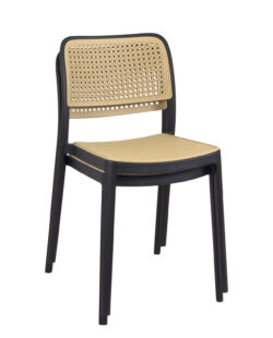 chaise-restaurant-cuisine-empilable-lot-de-2-noir-plastique-rotin-kayelles chaise-restaurant-cuisine-empilable-lot-de-2-noir-plastique-rotin-kayelles