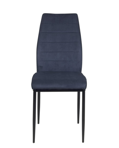 chaises-salle-manger-cuisine-lot-4-tissu-doux-rayures-bleu-MILO chaises-salle-manger-cuisine-lot-4-tissu-doux-rayures-bleu-MILO