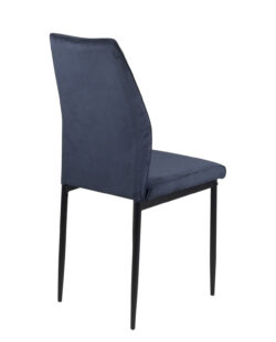 lot-4-chaises-cuisine-salon-sejour-rembourrees-tissu-doux-rayures-bleu-MILO lot-4-chaises-cuisine-salon-sejour-rembourrees-tissu-doux-rayures-bleu-MILO