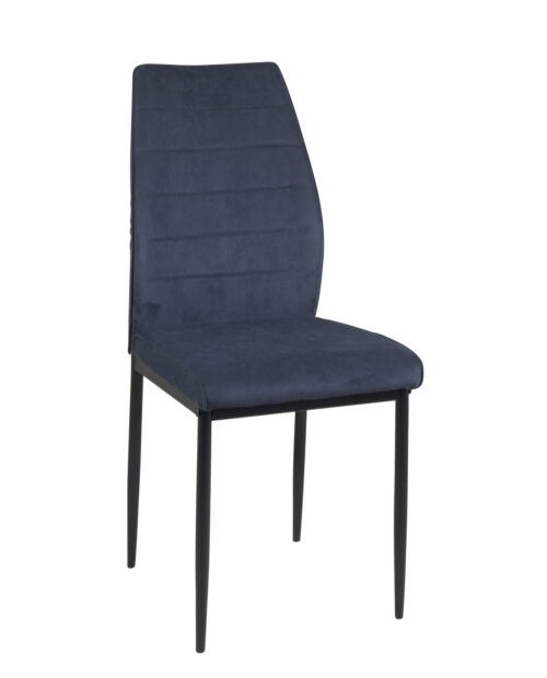 lot-4-chaises-salle-manger-cuisine-rembourrees-tissu-doux-rayures-bleu-MILO lot-4-chaises-salle-manger-cuisine-rembourrees-tissu-doux-rayures-bleu-MILO