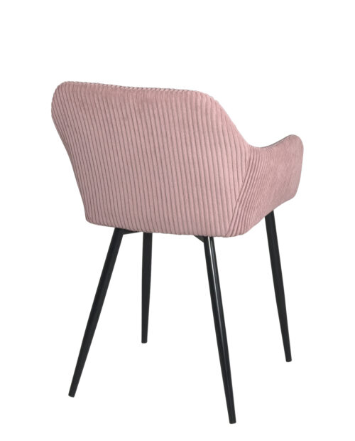 petit-fauteuil-accoudoirs-salle-manger-salon-rose-pied-metal-noir petit-fauteuil-accoudoirs-salle-manger-salon-rose-pied-metal-noir