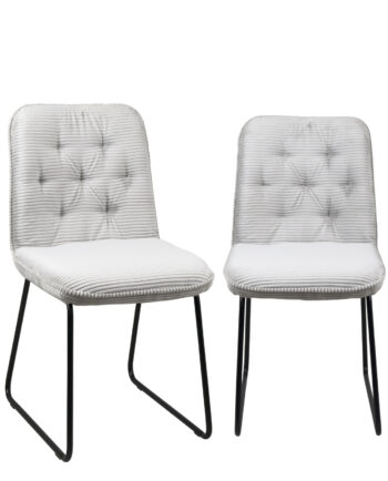 chaise-moderne-rembourree-tissu-matelasse-gris-lot-de-2