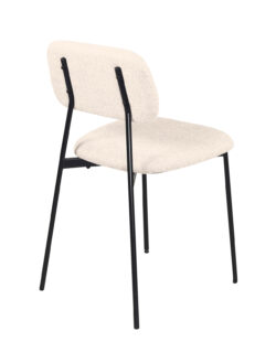 chaise-salle-a-manger-tissu-doux-beige-et-metal-design-confort chaise-salle-a-manger-tissu-doux-beige-et-metal-design-confort