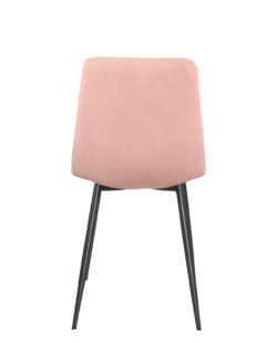 chaise-salle-manger-sur-coussin-tissu-doux-rayure-rose-pied-metal-anthracite-lot-de-4 chaise-salle-manger-sur-coussin-tissu-doux-rayure-rose-pied-metal-anthracite-lot-de-4
