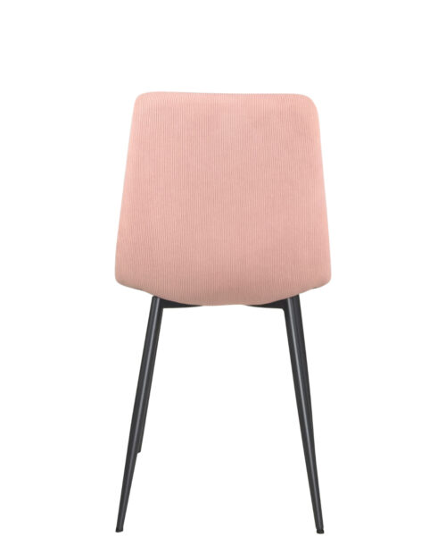 chaise-salle-manger-sur-coussin-tissu-doux-rayure-rose-pied-metal-anthracite-lot-de-4 chaise-salle-manger-sur-coussin-tissu-doux-rayure-rose-pied-metal-anthracite-lot-de-4