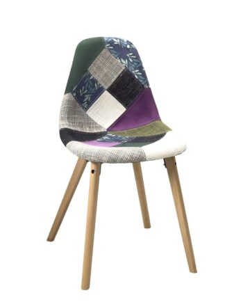 chaise-scandinave-patchwork-mediterraneen-bois-metal-nora