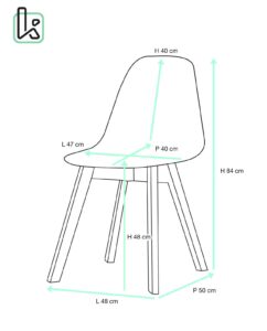 chaise-scandinave-patchwork-olive-NORA-dimensions