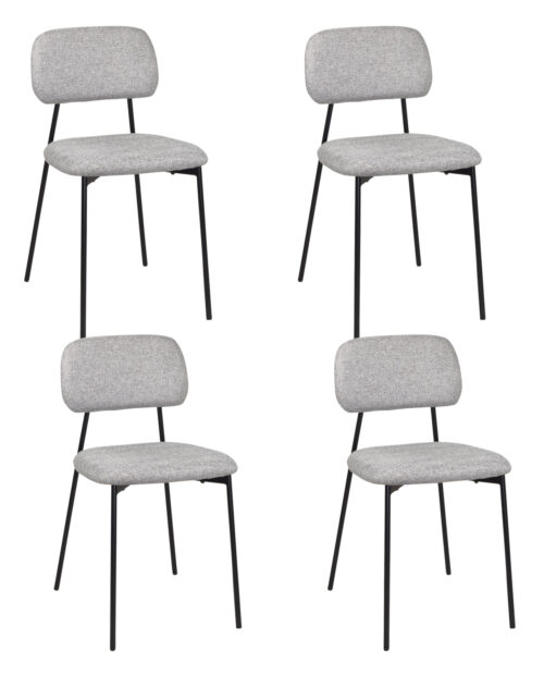 lot-4-chaises-salle-a-manger-Tala-tissu-gris-metal lot-4-chaises-salle-a-manger-Tala-tissu-gris-metal