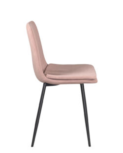 lot-de-4-chaises-salle-manger-rembourrées-sur-coussin-tissu-rayure-rose-pied-metal-anthracite lot-de-4-chaises-salle-manger-rembourrées-sur-coussin-tissu-rayure-rose-pied-metal-anthracite