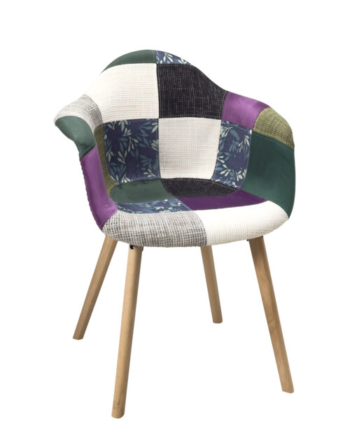 petit-fauteuil-scandinave-patchwork-mediterraneen-bois-metal-nora petit-fauteuil-scandinave-patchwork-mediterraneen-bois-metal-nora
