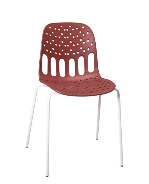 chaise-cuisine-design-KIO-rouge-blanc-polypropylene-metal-kayelles chaise-cuisine-design-KIO-rouge-blanc-polypropylene-metal-kayelles