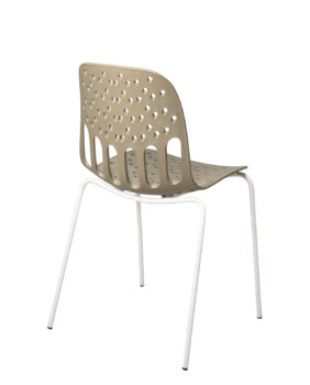 chaise-cuisine-moderne-pas-cher-pied-metal-blanc-assise-kaki-kio