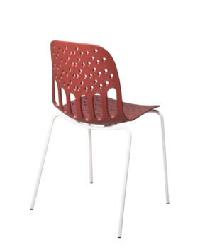 chaise-cuisine-moderne-pas-cher-pied-metal-blanc-assise-rouge-kio