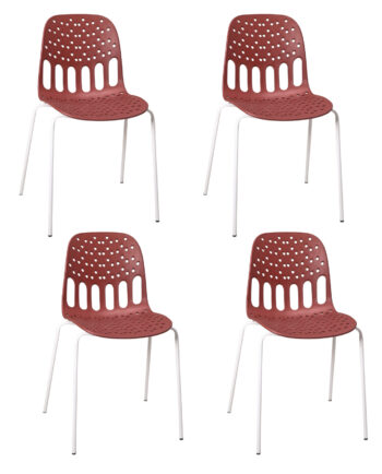 lot-4-chaises-cuisine-design-KIO-rouge-blanc-polypropylene-metal-kayelles