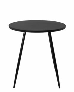 table-de-cuisine-ronde-80cm-pieds-metal-plateau-plastique-noir