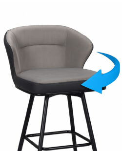 chaise-de-bar-pivotante-similicuir-technique-matellassé-gris-et-noir-kayelles