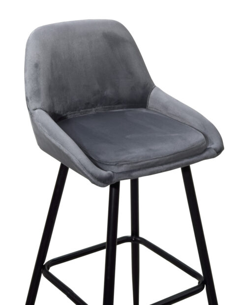 tabouret-de-bar-assise-confortable-design-velours-gris-kayelles-mira tabouret-de-bar-assise-confortable-design-velours-gris-kayelles-mira