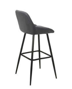 tabourets-de-bar-design-velours-gris-pieds-métal-68-cm-lot-de-2 tabourets-de-bar-design-velours-gris-pieds-métal-68-cm-lot-de-2